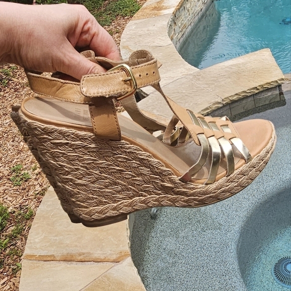 Stuart Weitzman leather platform sandals 10M - Picture 2 of 13